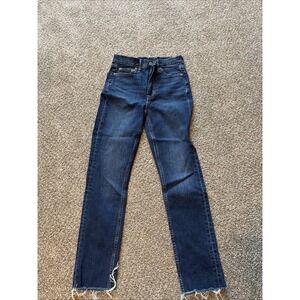 Womens Dark Wash Gap Vintage‎ Slim High Rise Jeans Size 24